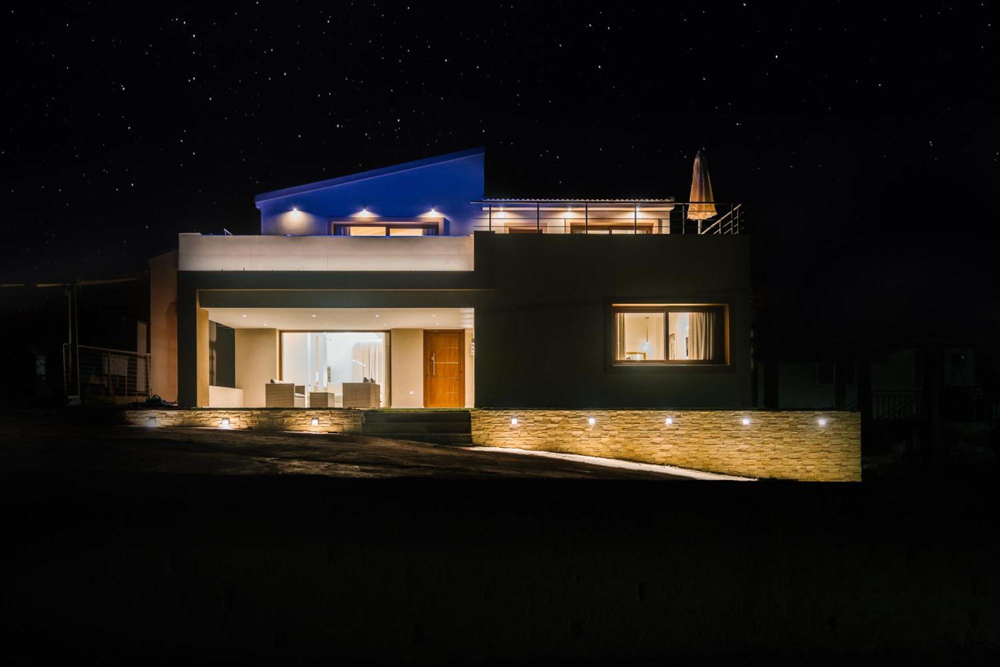 Villa Vasillis-Heated Swimming Pool With Infinity View Vitaládesz Kültér fotó