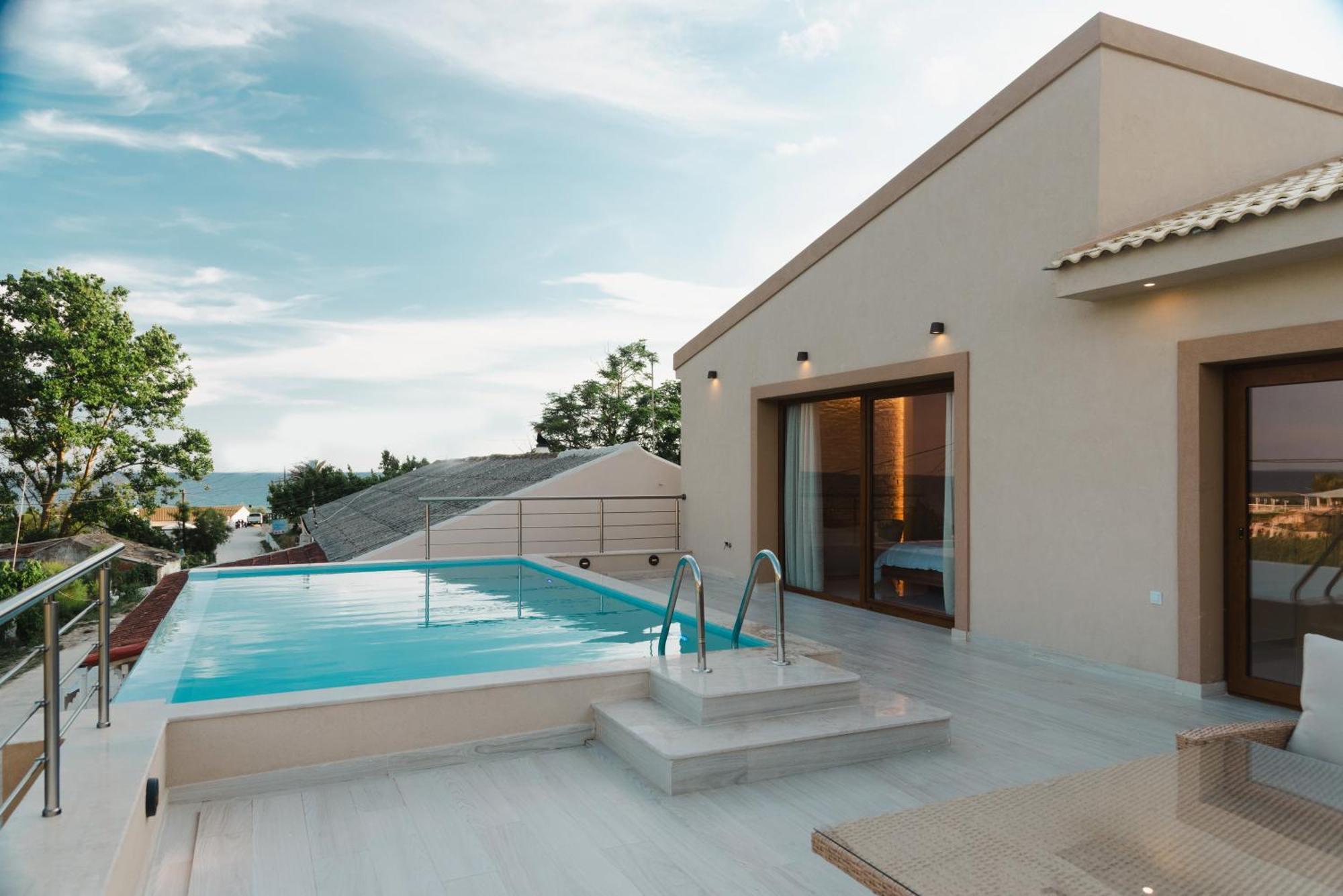 Villa Vasillis-Heated Swimming Pool With Infinity View Vitaládesz Kültér fotó